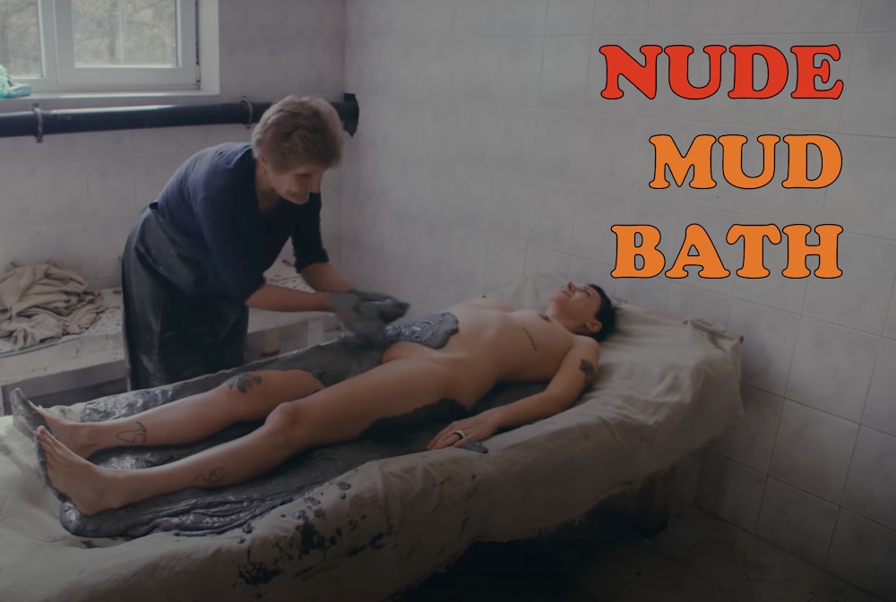 Nude mud bath